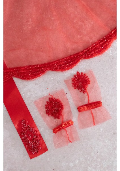 Dalga Taşlı Gelin Duvağı Seti (Kına Örtüsü + Gelin Kuşağı + Kına Eldiveni) fırsatları