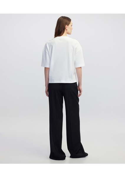 Slogan ve Görsel Baskılı Tişört IW6250070034002 fırsatları