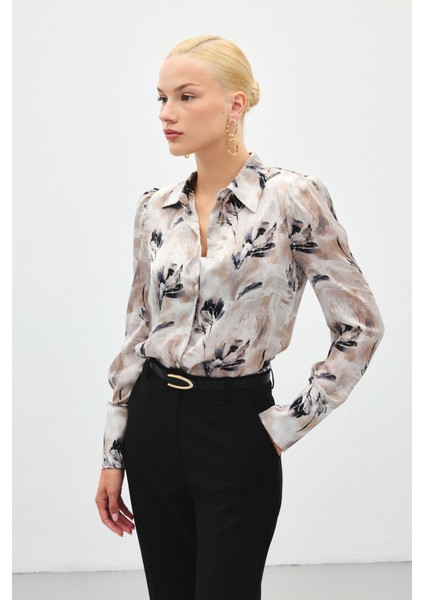 Vatkalı Desenli Gömlek - Gri fiyatları