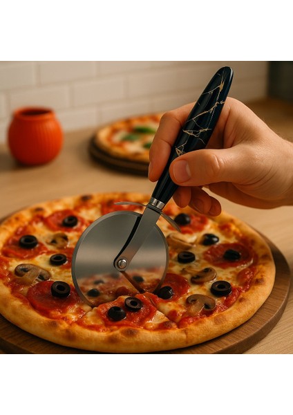 Pizza Mantı Hamur Kesici Kesme Bıçağı Hamur Ruleti Hamur Şekillendirme