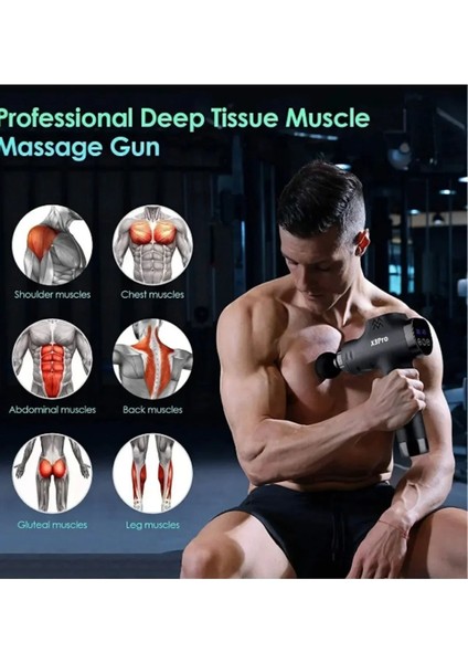 Masaj Tabancası 16W 30 Hız Vurmalı Sessiz Fırçasız Motor 6 Başlıklı Şarjlı Sporcu Masaj Aleti fiyatları