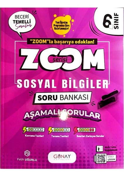 6.sınıf Zoom Sosyal Bilgiler Soru Bankası-Yeni Müfredat Yeni Baskı-
