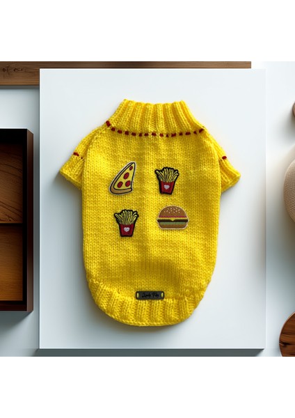 Köpek Için Fast Food Mania Sarı Kazak
