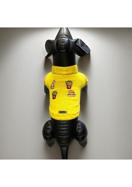 Köpek Için Fast Food Mania Sarı Kazak