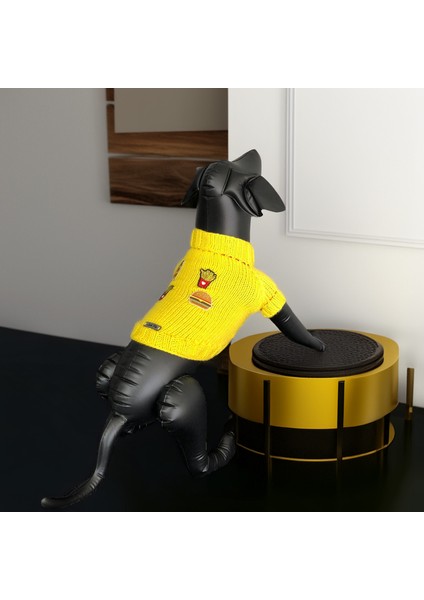 Köpek Için Fast Food Mania Sarı Kazak