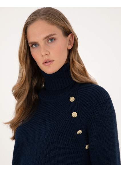 Kadın Lacivert Comfort Fit Kazak 50310923-VR033 fiyatları