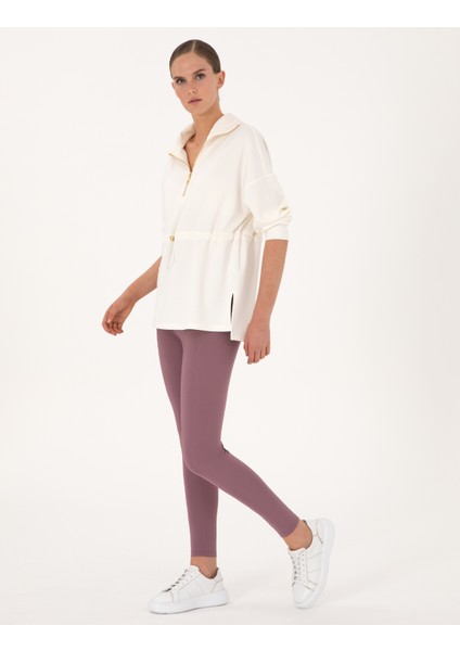 Kadın Ekru Oversize Sweatshirt 50309101-VR019 fırsatları