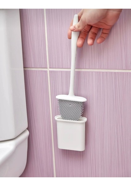 Yapışkanlı Duvar Monteli Silikon Tuvalet Fırçası - Bükülebilen Silikon Wc Klozet Fırçası modelleri