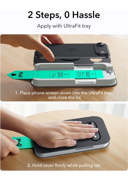 Apple iPhone 17 Air Ultrafit Classic Kolay Uygulama Aparatlı 2 Adet Cam Ekran Koruyucu fiyatları