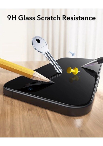 Apple iPhone 17 Air Ultrafit Classic Kolay Uygulama Aparatlı 2 Adet Cam Ekran Koruyucu