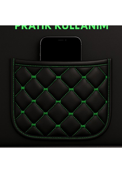 Honda Civic Coupé 1992–1997 Uyumlu 3 Parça Kapitone Oturak Araba Koltuk Kumaş Siyah Turuncu - Kaymaz | Trobus fiyatları