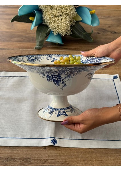 Blue Emaye Ayaklı Meyve Tabak fiyatları