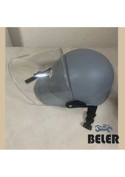 Nardo Gri Camlı Jokey Kask Motosiklet ve Scooter Kaskı
