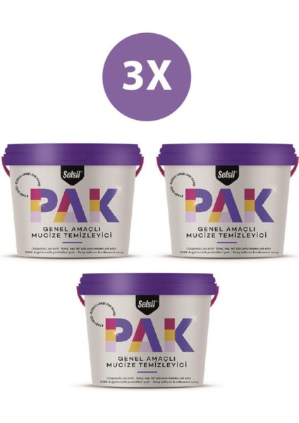 Pak Genel Amaçlı Mucize Temizleyici 3'lü 500 gr