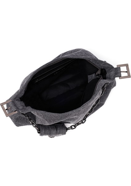 Kadın Gri Kumaş Omuz Çantası 25ABD27086F indirimleri