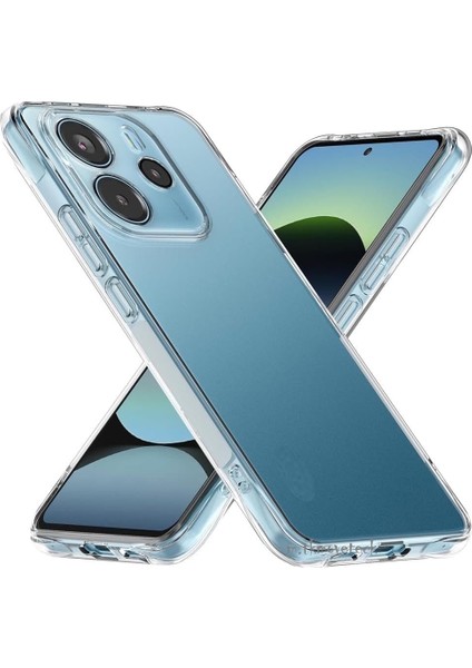 Oppo Reno 14F Kılıf Şeffaf Kamera Korumalı Renksiz Esnek Silikon Kapak Kilif