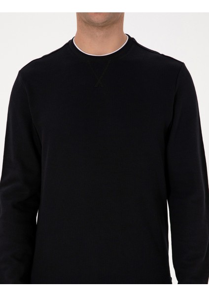 Erkek Siyah Regular Fit Sweatshirt 50311649-VR046
