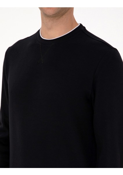 Erkek Siyah Regular Fit Sweatshirt 50311649-VR046