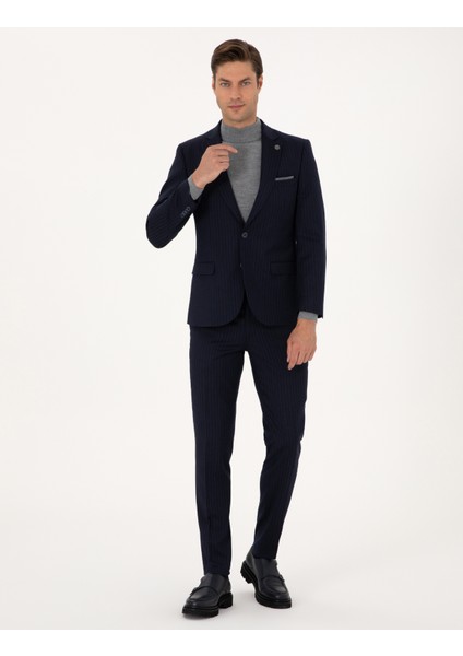 Erkek Lacivert Ex. Slim Fit Takım Elbise 50311536-VR033