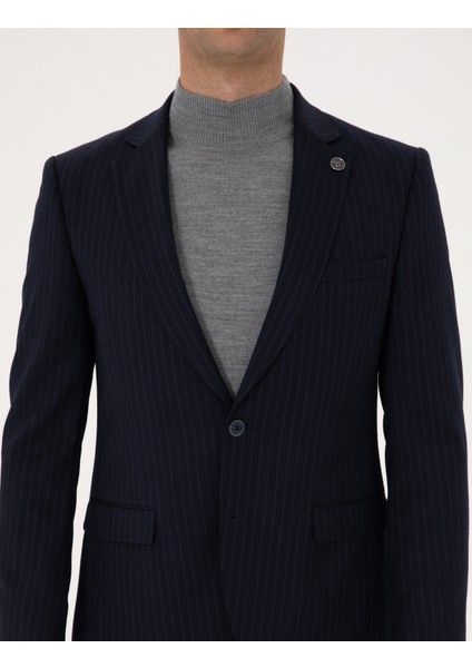 Erkek Lacivert Ex. Slim Fit Takım Elbise 50311536-VR033