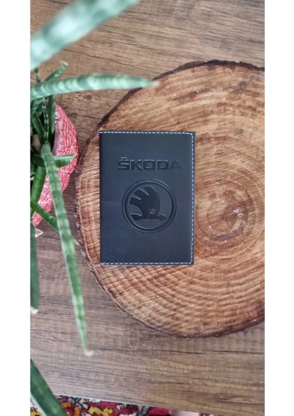 Skoda Deri Dikişli Araç Ruhsat Kılıfı Kabı Ruhsatlık Araba Ruhsat Koruyucu fiyatları