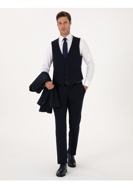 Erkek Lacivert Slim Fit Takım Elbise 50316782-VR033 fırsatları