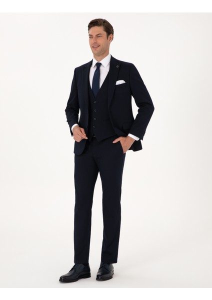 Erkek Lacivert Slim Fit Takım Elbise 50316782-VR033 indirimleri