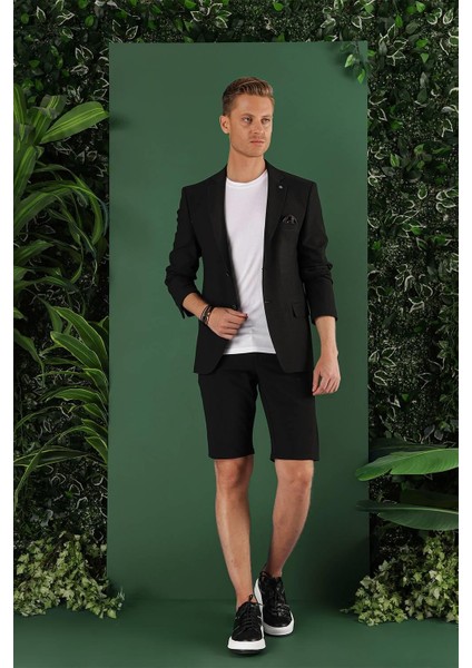 C 640 Slim Fit Siyah Spor Ceket