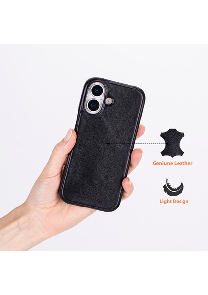 Apple iPhone 17 Için, Hakiki Deri, El Yapımı Kılıf, Magsafe ile Uyumlu, Iç Yüzeyi Kadife, Kömür Siyah modelleri