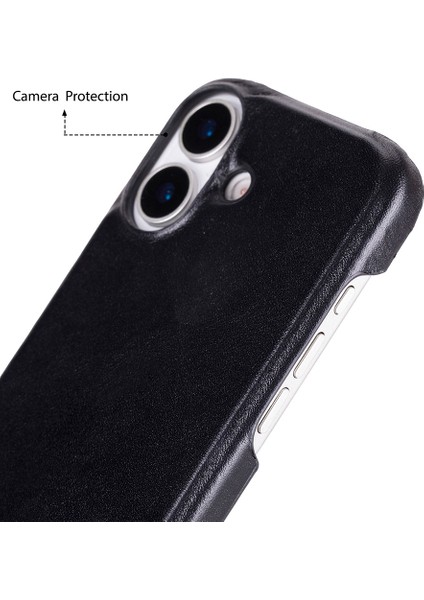 Apple iPhone 17 Için, Hakiki Deri, El Yapımı Kılıf, Magsafe ile Uyumlu, Iç Yüzeyi Kadife, Kömür Siyah indirimleri