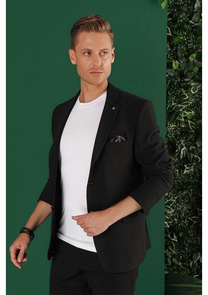 C 640 Slim Fit Siyah Spor Ceket modelleri