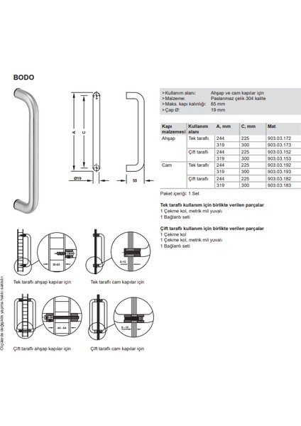 Çekme Kol Bağlantı Elemanı Steven Plus Çift Taraflı Ahşap