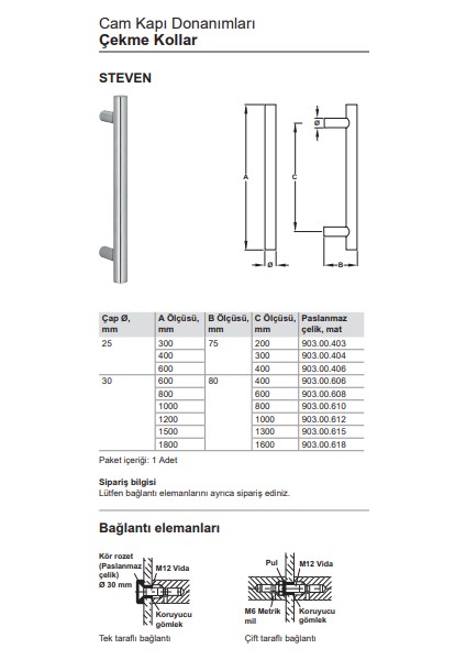 Çekme Kol Bağlantı Elemanı Steven Plus Çift Taraflı Ahşap fiyatları