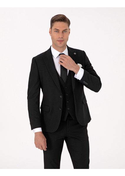 Erkek Siyah Slim Fit Takım Elbise 50316782-VR046 modelleri