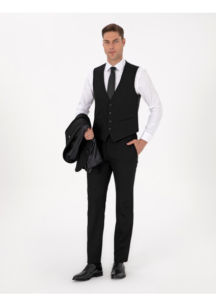 Erkek Siyah Slim Fit Takım Elbise 50316782-VR046 fırsatları