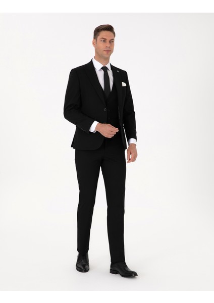 Erkek Siyah Slim Fit Takım Elbise 50316782-VR046 indirimleri