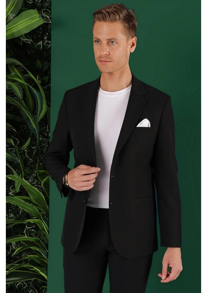 C 645 Slim Fit Siyah Spor Ceket modelleri