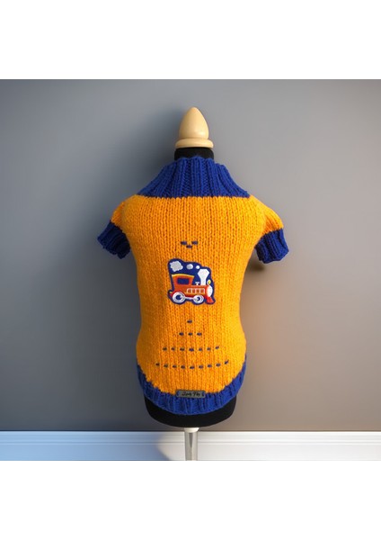 Köpek Için Lokomotifli Turuncu Mavi Kazak fiyatları