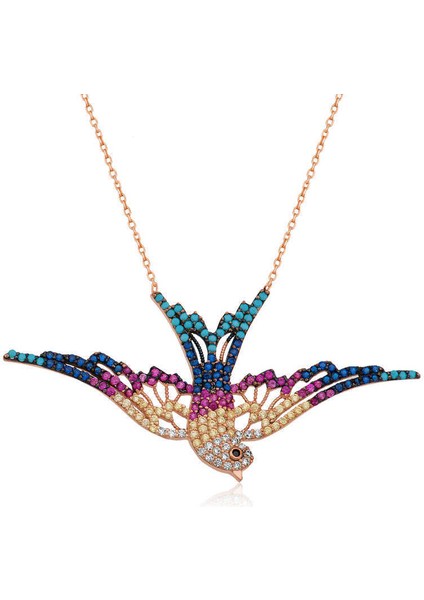 Gümüş Kırlangıç Bayan Kolye