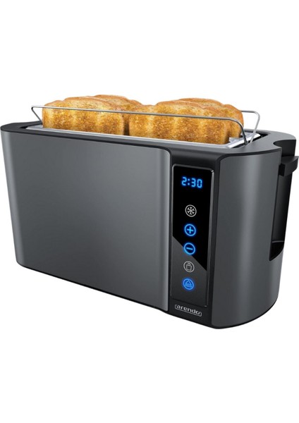 4 Dilimlik Uzun Slotlu Ekmek Kızartma Makinesi Dokunmatik Panel, 7 Seviyeli