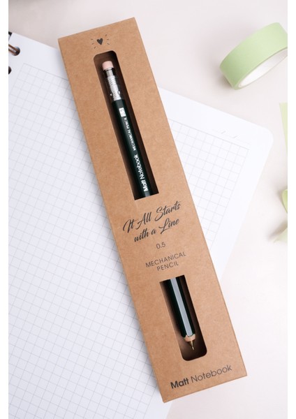 Premium Ahşap Gövdeli Versatil Uçlu Kalem 0.5 mm Yeşil modelleri