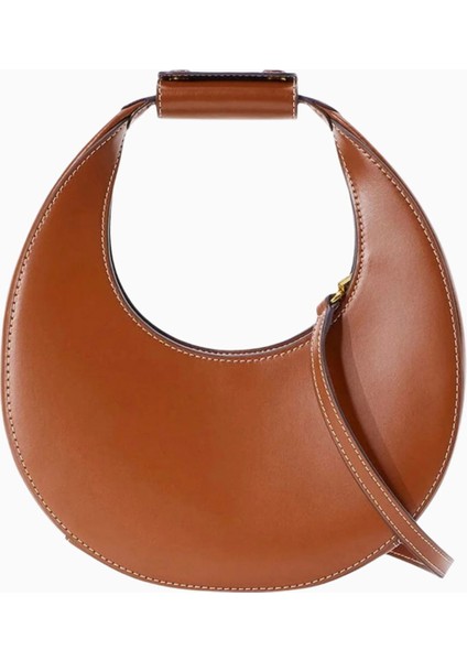 Mini Moon Şık Dana Derisi Lüks Omuz ve Gece Çantası