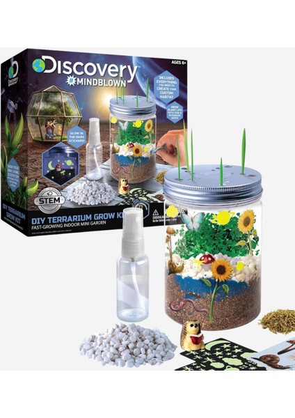 Dıy Mini Terrarium Bahçe Kiti Stem Ekosistem Oyuncağı ve Tohum Seti