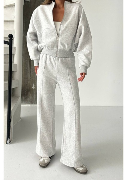 Kadın 3 Iplik Şardonlu Oversize Eşofman Takımı NBG105