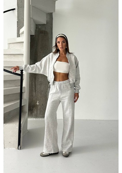 Kadın 3 Iplik Şardonlu Oversize Eşofman Takımı NBG105 modelleri