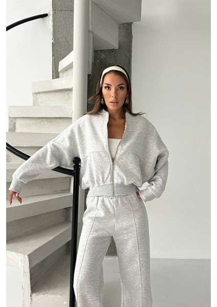 Kadın 3 Iplik Şardonlu Oversize Eşofman Takımı NBG105 fırsatları