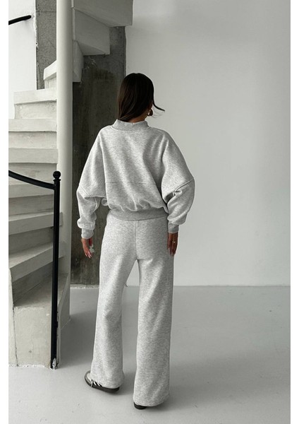 Kadın 3 Iplik Şardonlu Oversize Eşofman Takımı NBG105 indirimleri