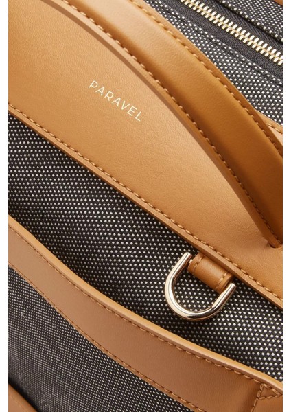 Weekender Bag Ecocraft Canvas Sandstone Black Hafta Sonu Çantası