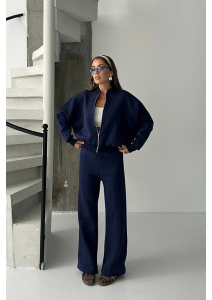 Kadın 3 Iplik Şardonlu Oversize Eşofman Takımı NBG105