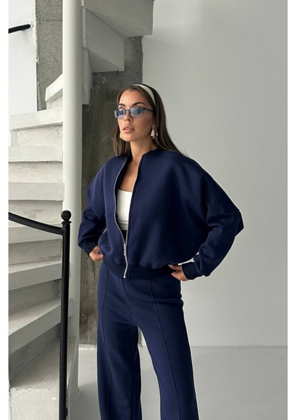 Kadın 3 Iplik Şardonlu Oversize Eşofman Takımı NBG105 modelleri